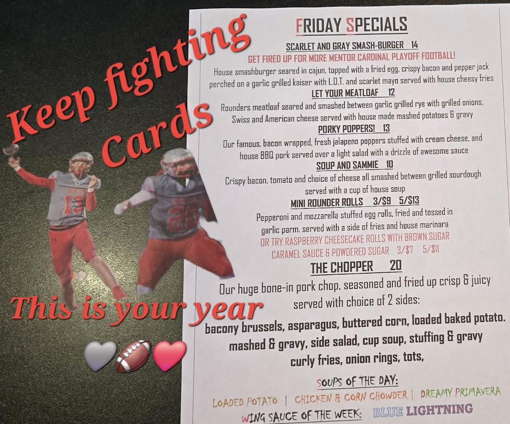 Rounders Lounge Menu image 1